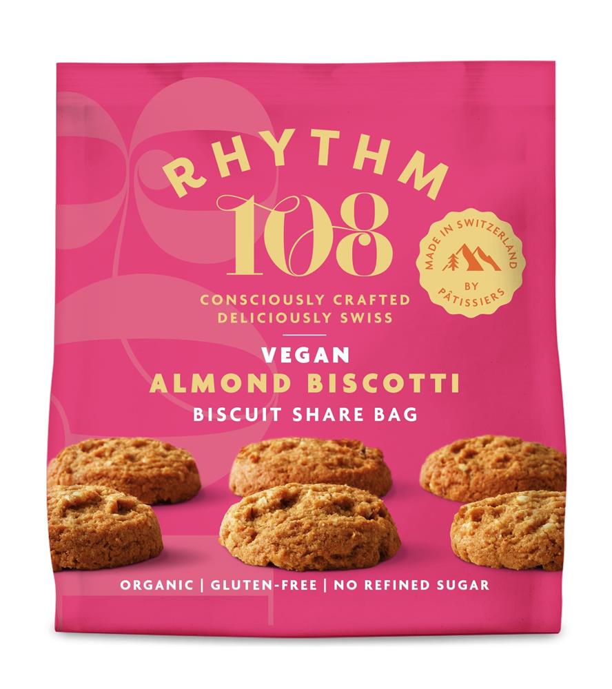 Rhythm 108_Almond Biscotti Tea Biscuit Share Bag 135g