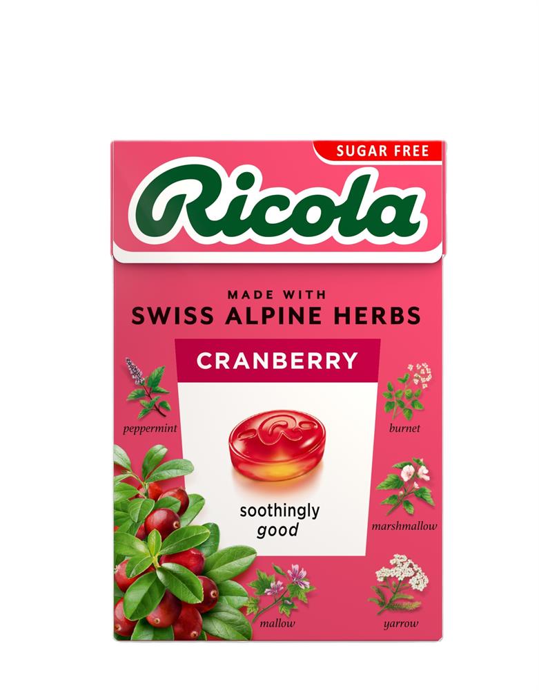 Ricola_Cranberry Sugar Free sweets Box 45g