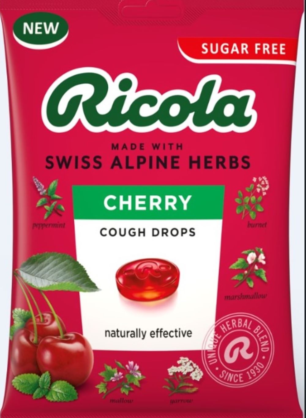 Ricola_Cherry Cough Drops 70g Bag Sugar Free