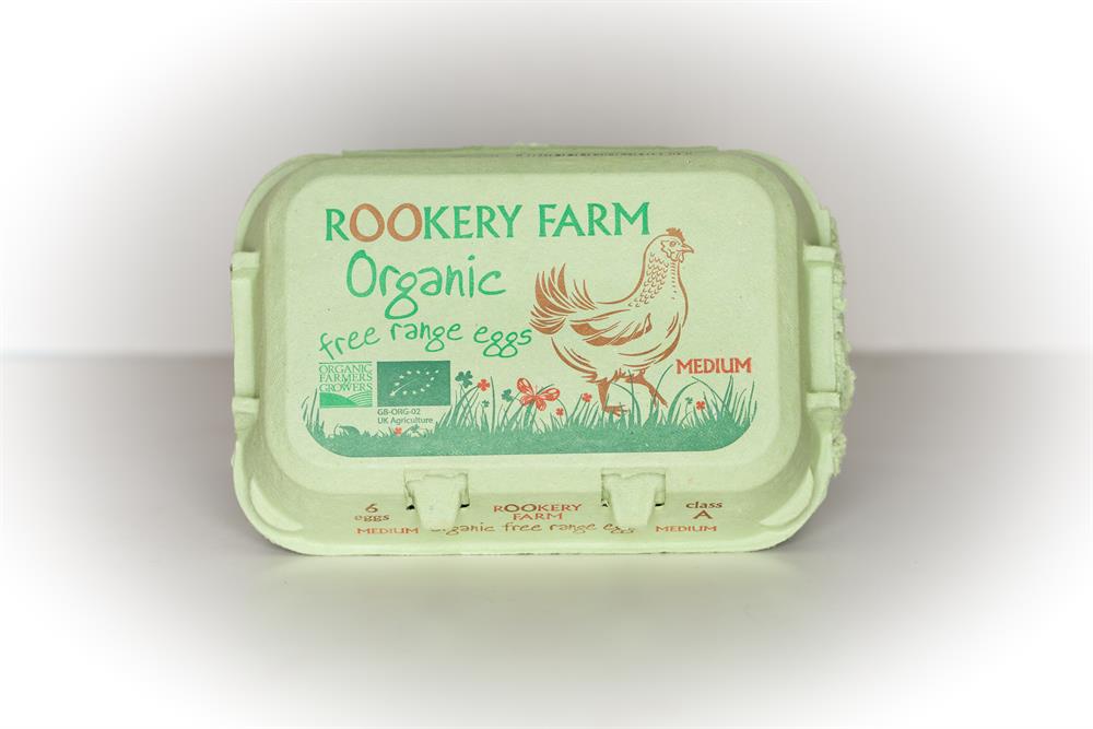 Rookery Farm_6 Medium Organic Free Range Eggs (Van & Pallet orders only)-Pack of 2