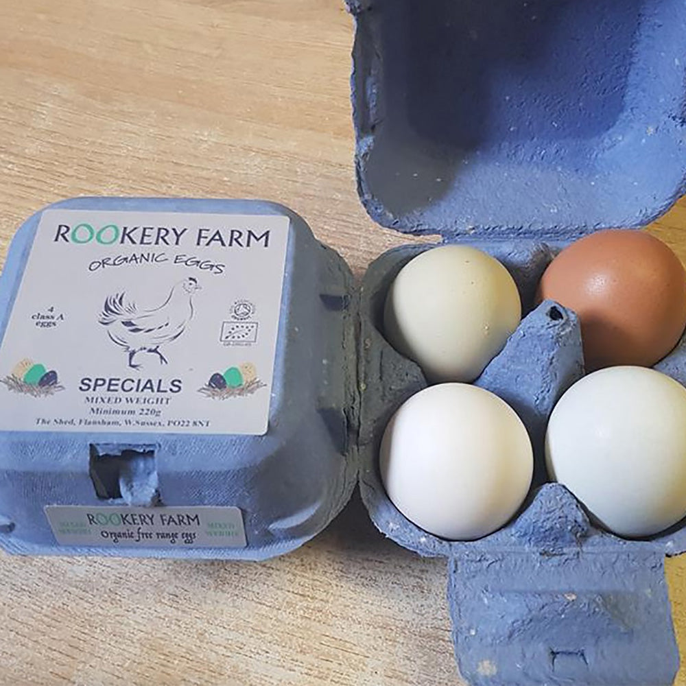 Rookery Farm_4 Mixed Special Org Free Range Eggs (Van & Pallet orders only)-pack of 2