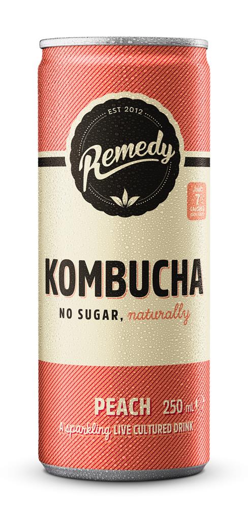 Remedy Kombucha_Kombucha Peach 250ml-pack of 6