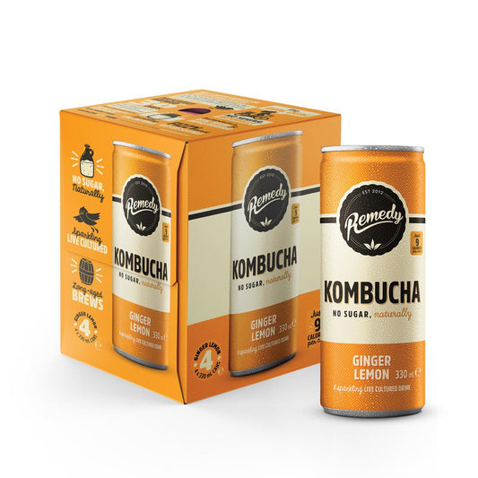Remedy Kombucha_Ginger Lemon Multi pack 4x330ml