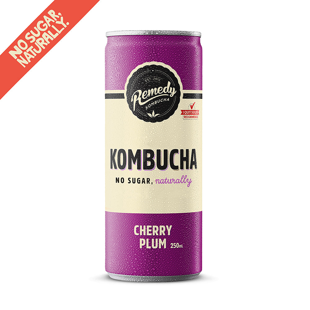 Remedy Kombucha_Kombucha Cherry Plum 250ml-pack of 4