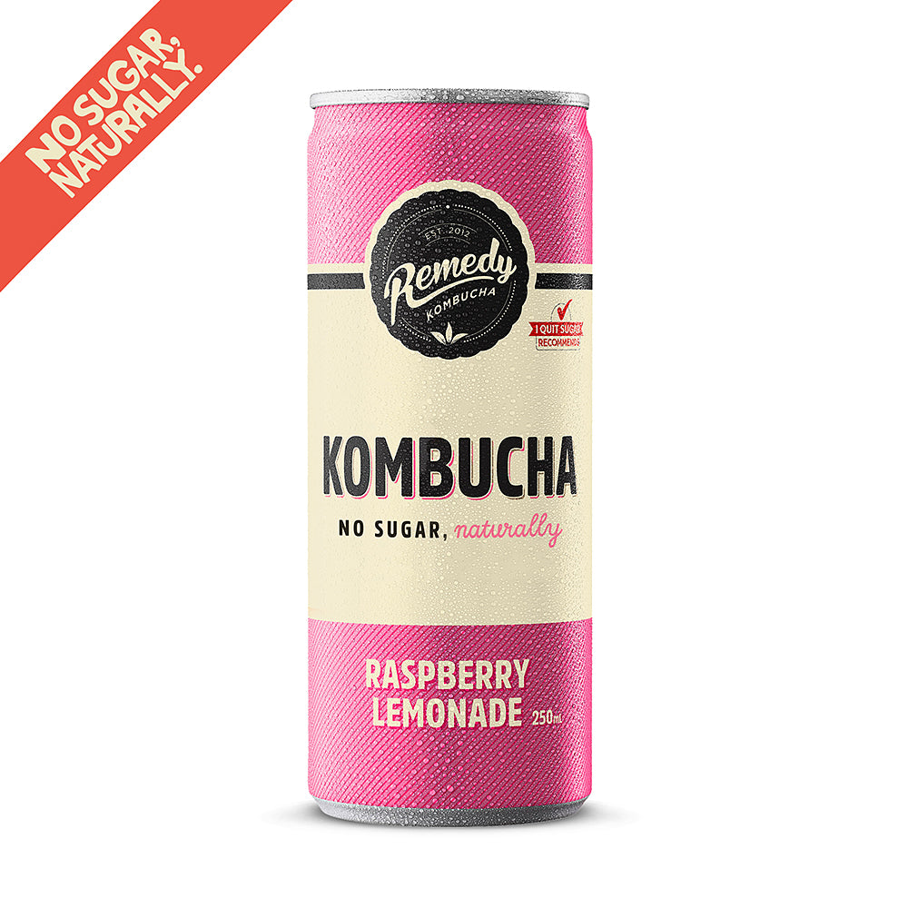 Remedy Kombucha_Kombucha Raspberry Lemonade 250ml-Pack of 4