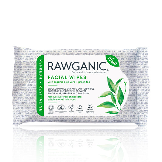 Rawganic_Refreshing Facial Wipes 25 Wipes-pack of 6