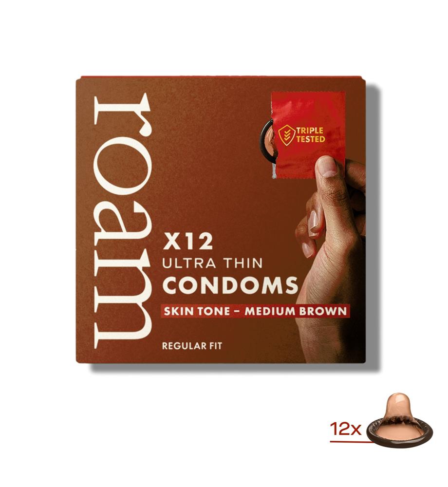 Roam Care_12x Medium Brown condoms - Ultra-thin feel
