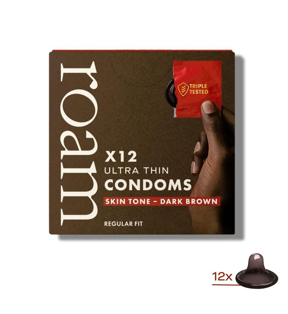 Roam Care_Roam Skin Tone Condoms - 12x Dark Brown