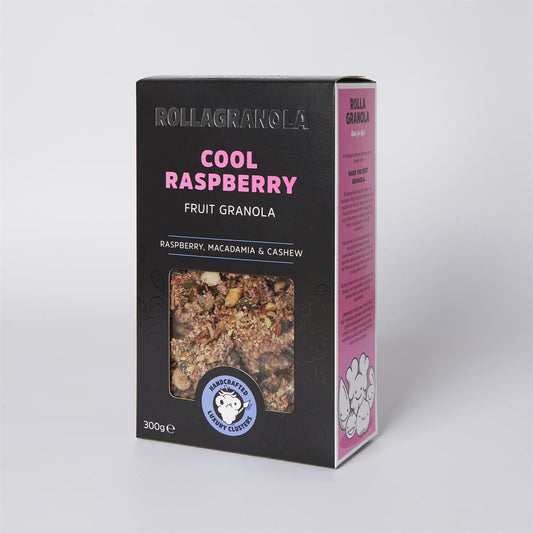 Rollagranola_Raspberry Macadamia and Pumpkin seed granola 300g