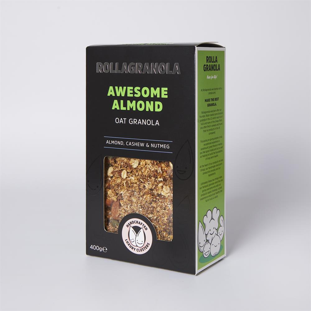 Rollagranola_Awesome Almond Granola Vegan with no added sugar 400g