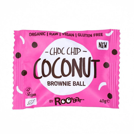 Roobar_Brownie Ball Choc Chip Coconut 40g-Pack of 4