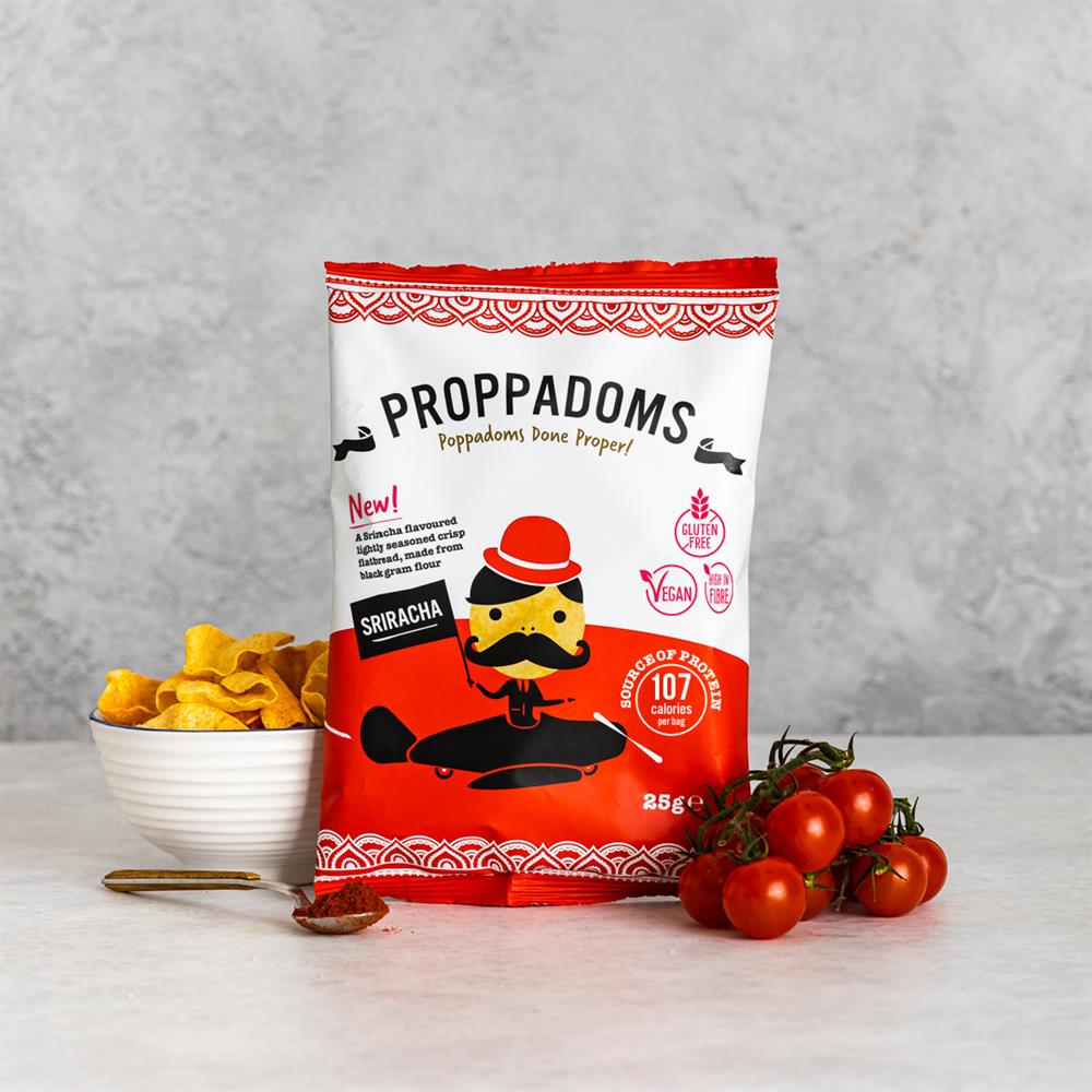 Proppadoms_Sriracha Proppadoms 25g-Pack of 12