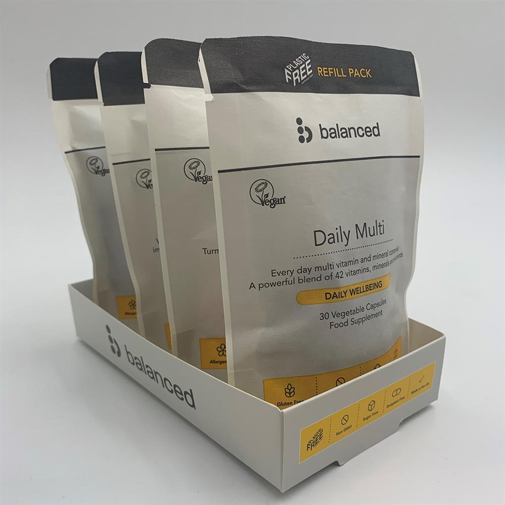 Retail Support_Balanced Refill Pouch Shelf Tray (Fits 4 Units)