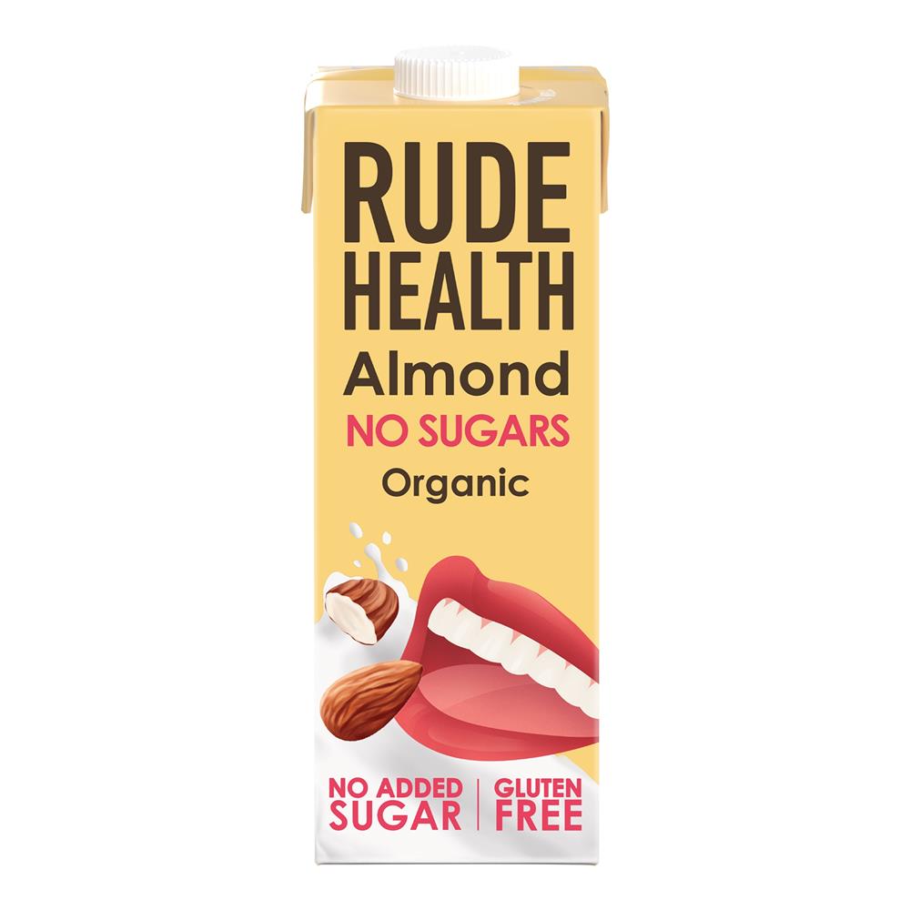 Rude Health_No Sugars AlmondGluten FreeDairy Free VeganOrganicNon GMO 1L