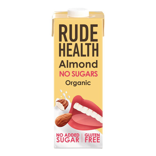 Rude Health_No Sugars AlmondGluten FreeDairy Free VeganOrganicNon GMO 1L
