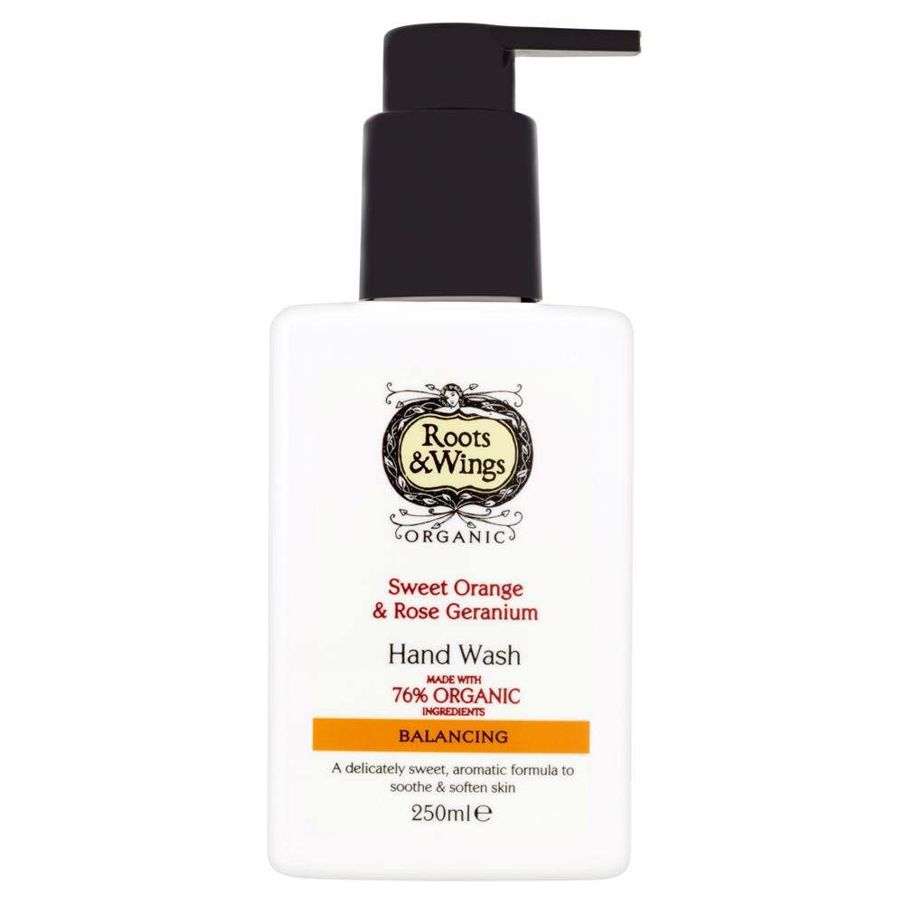 Roots and Wings_Organic Sweet Orange & Rose Geranium Hand Wash 250ml