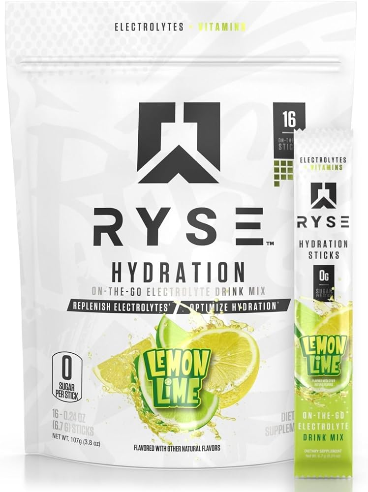 RYSE Hydration Sticks 16x6.4g Blue Raspberry