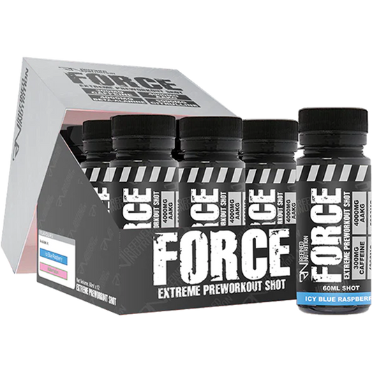 Refined Nutrition FORCE Pre-Workout Shots 12x60ml Icy Blue Raspberry