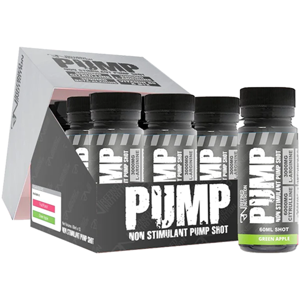 Refined Nutrition PUMP Pre-Workout Shots 12x60ml Fruit Punch