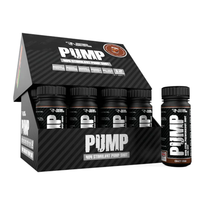 Refined Nutrition Pump Non-Stim Pre-workout Shots 12x60ml Tropical Freeze