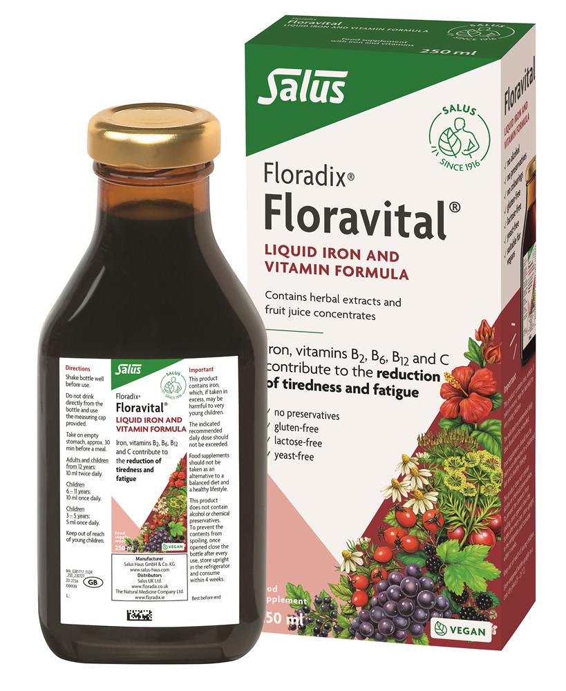 Floradix_Floravital Yeast & gluten free liquid iron formula 250ml