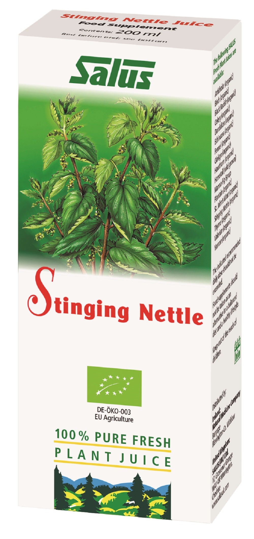 Salus_Stinging Nettle Organic Fresh Plant Juice 200ml