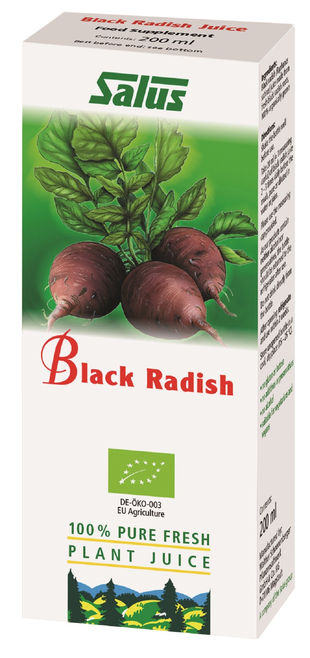 Salus_Black Radish Organic Fresh Plant Juice 200ml