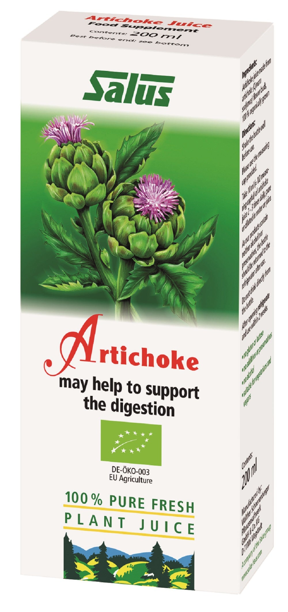Salus_Artichoke Organic Fresh Plant Juice 200ml