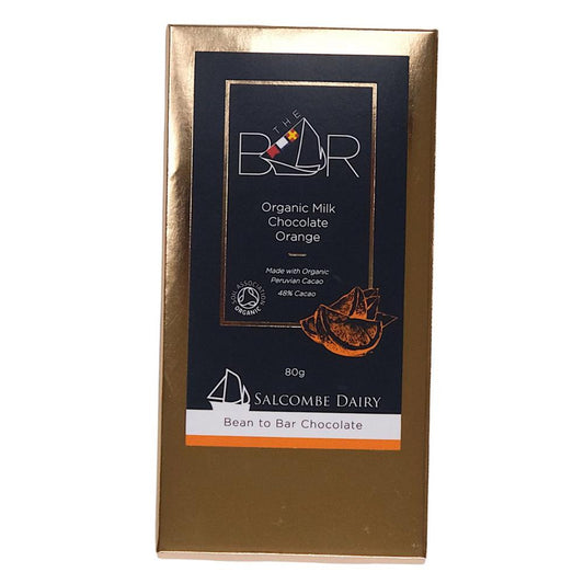 Salcombe Dairy_Milk Orange Organic Chocolate Bar 80g