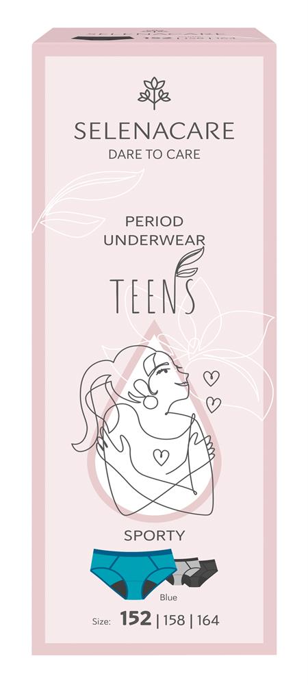 Selenacare_TEENS period panties Sporty Blue Size 152
