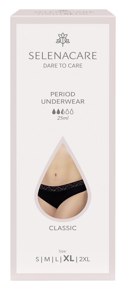 Selenacare_Menstrual undies CLASSIC Black Size XL