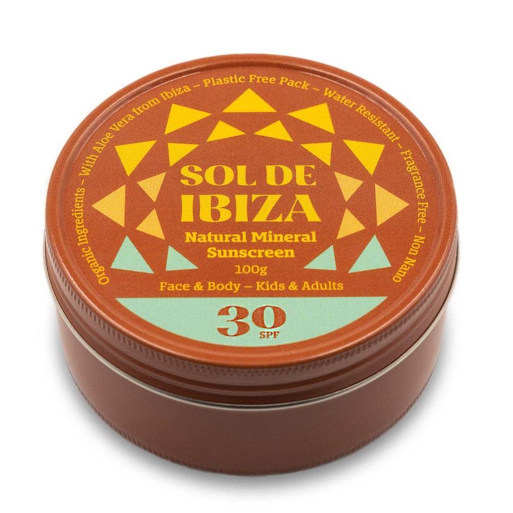 Sol De Ibiza_Plastic Free Face & Body Natural Mineral Sunscreen SPF30