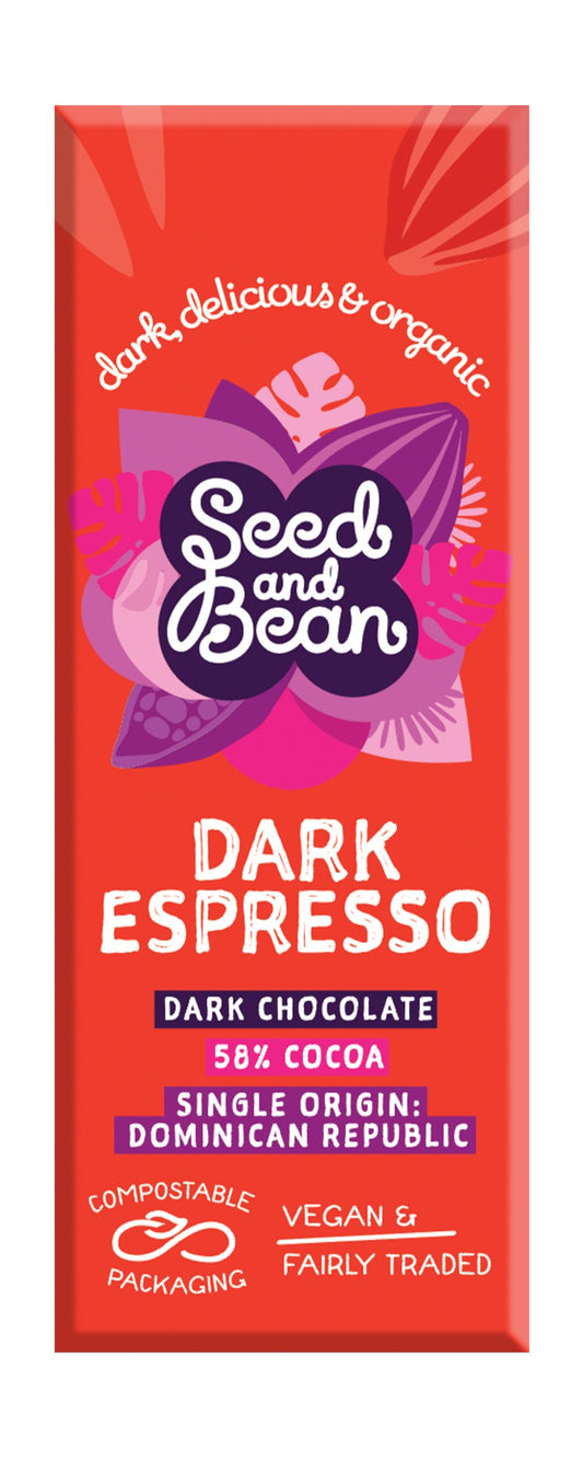 Seed & Bean_Dark 58% Espresso Chocolate Bar 25g-Pack of 30