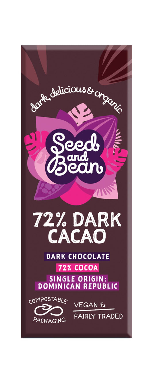 Seed & Bean_72% Dark Cacao Chocolate Bar 25g-pack of 30