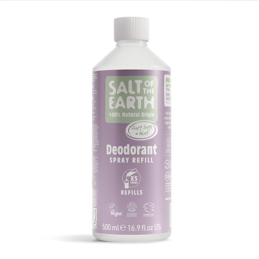 Salt Of the Earth_SOTE Natural Deo Spray Refill 500ml Clary Sage & Mint