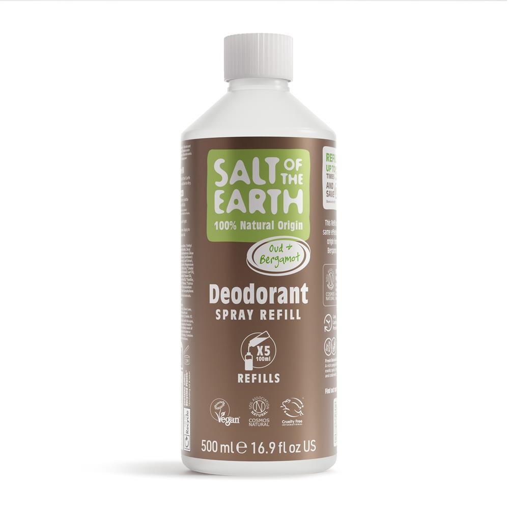 Salt Of the Earth_SOTE Natural Deo Spray Refill 500ml Oud & Bergamot