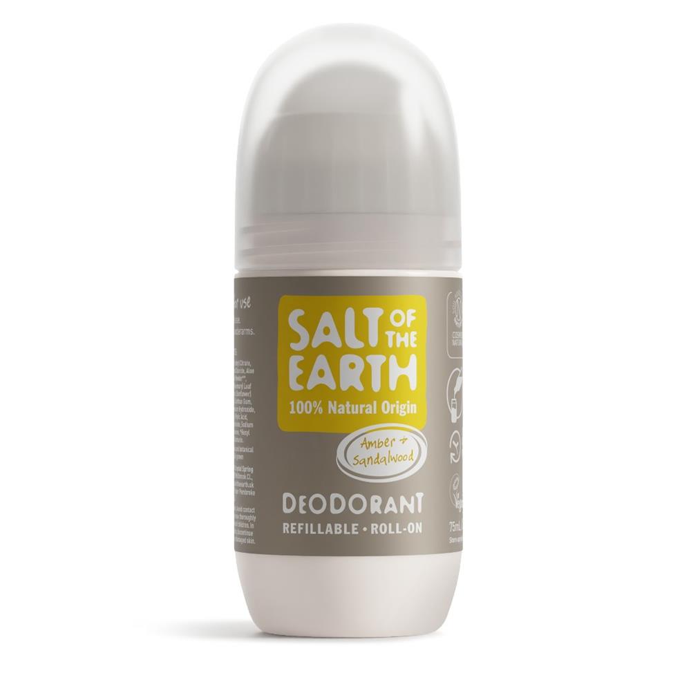 Salt Of the Earth_Amber & Sandalwood Refillable Roll-On Deodorant 75ml