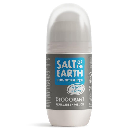 Salt Of the Earth_Vetiver & Citrus Refillable Roll-On Deodorant 75ml