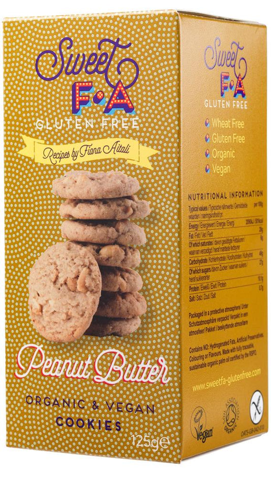 Sweet FA_Organic Gluten-Free and Vegan Peanut Butter Cookies 125g-pack of 2