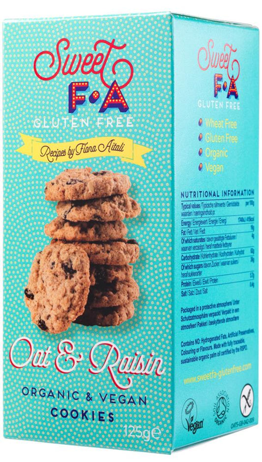 Sweet FA_Organic Gluten-free and Vegan Oat & Raisin Cookies 125g-pack of 2