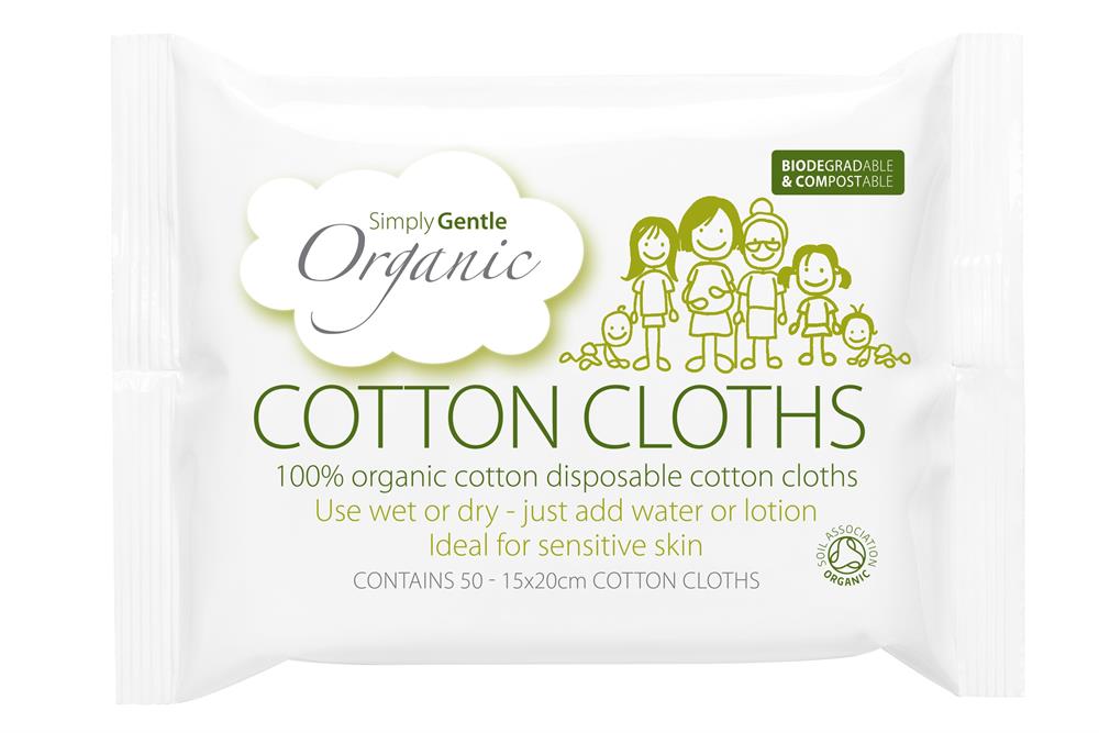 Simply Gentle_Cotton Cloths x 50 Wipes