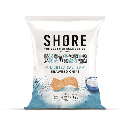 Shore Scottish Seaweed_Seaweed Chips - Sea Salt 25g-Pack of 6