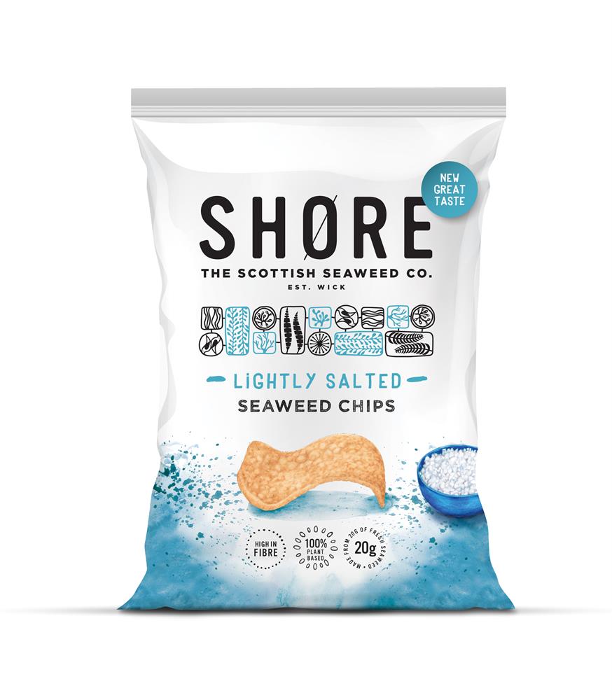Shore Scottish Seaweed_Seaweed Chips - Sea Salt-Pack of 6