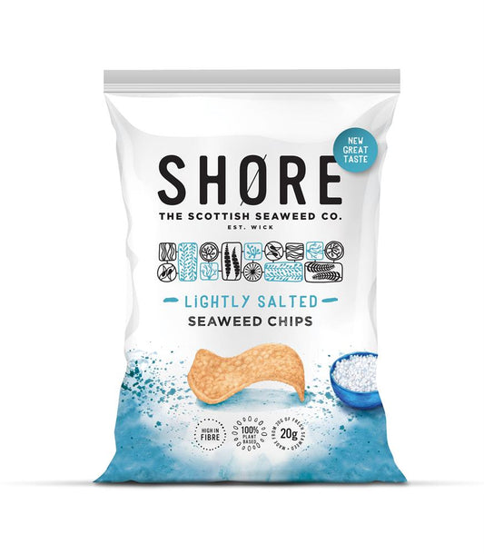Shore Scottish Seaweed_Seaweed Chips - Sea Salt-Pack of 6