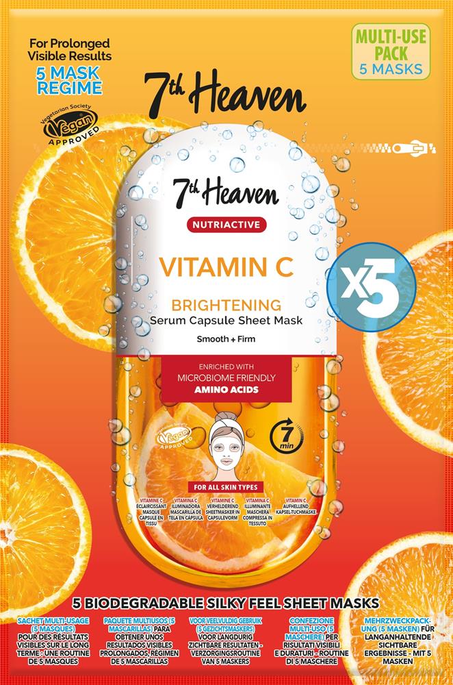 7th Heaven_Nutriactive Vitamin C X 5 Face sheet masks