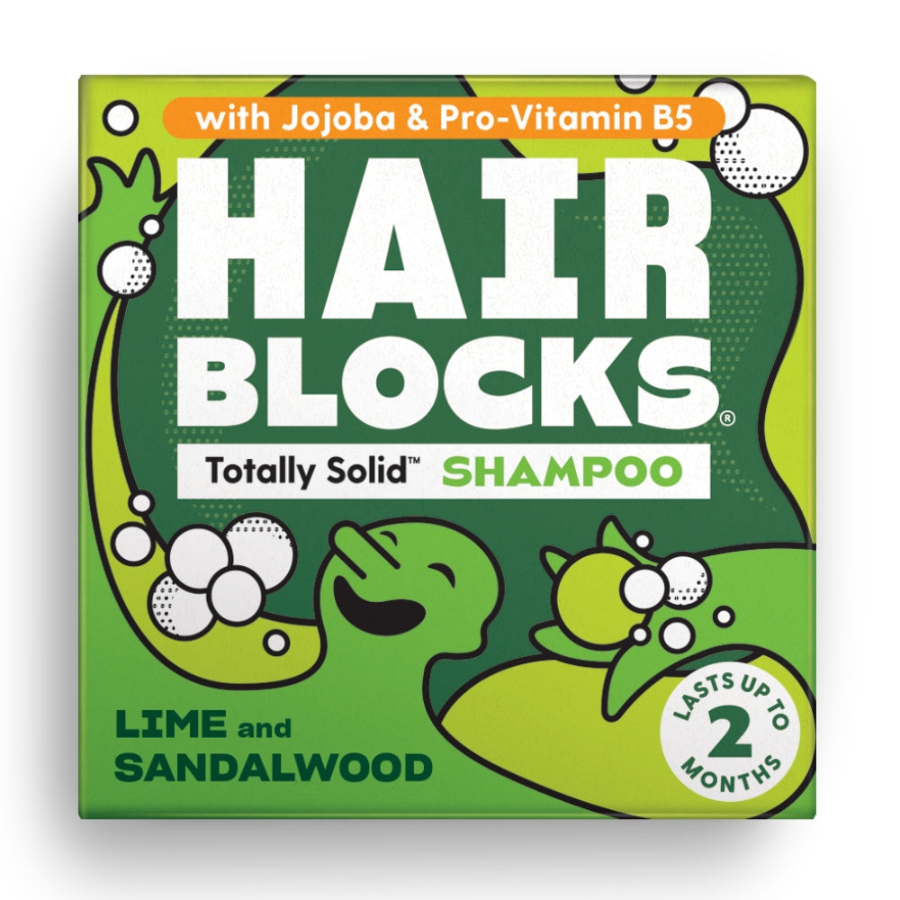 Shower Blocks_Hair Blocks Solid Shampoo - Lime & Sandalwood - All hair types