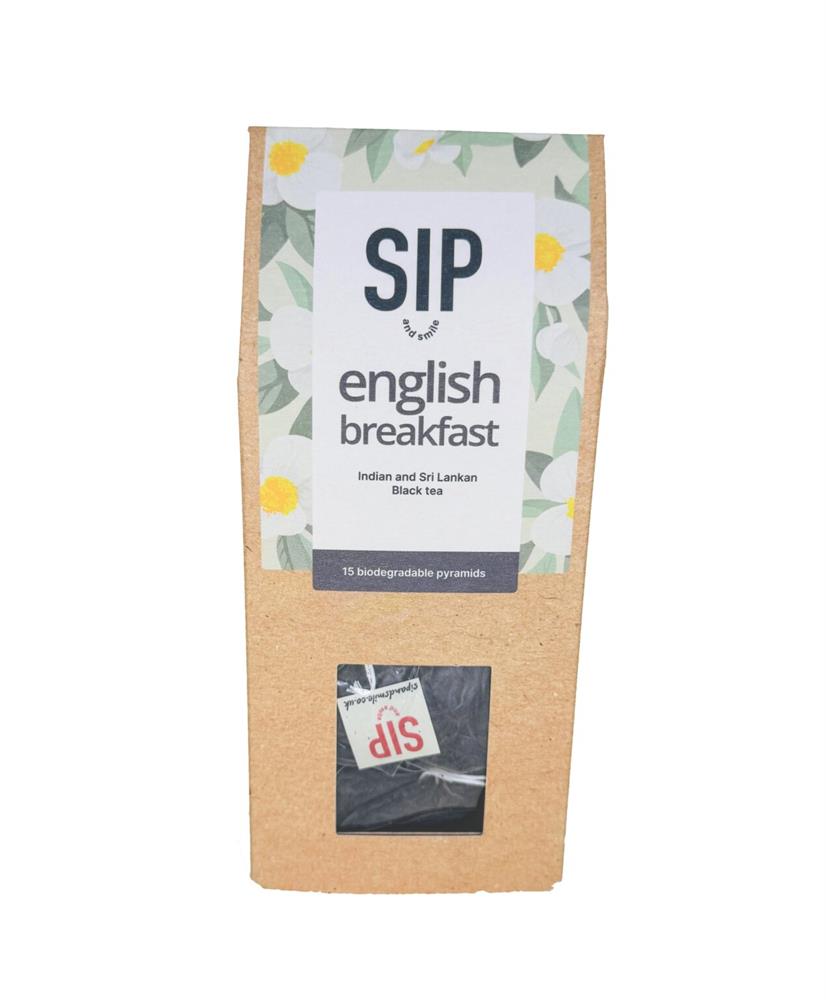 Sip and Smile_English Breakfast 15 Pyramid Tea Bags