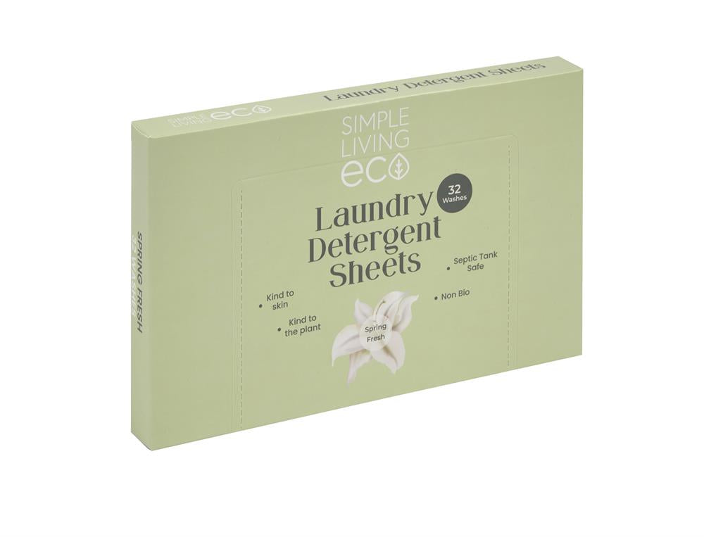 Simple Living Eco_Eco laundry sheets Spring Fresh scent. Plant-based UK made.