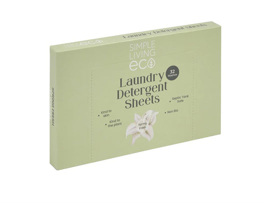 Simple Living Eco_Eco laundry sheets Spring Fresh scent. Plant-based UK made.