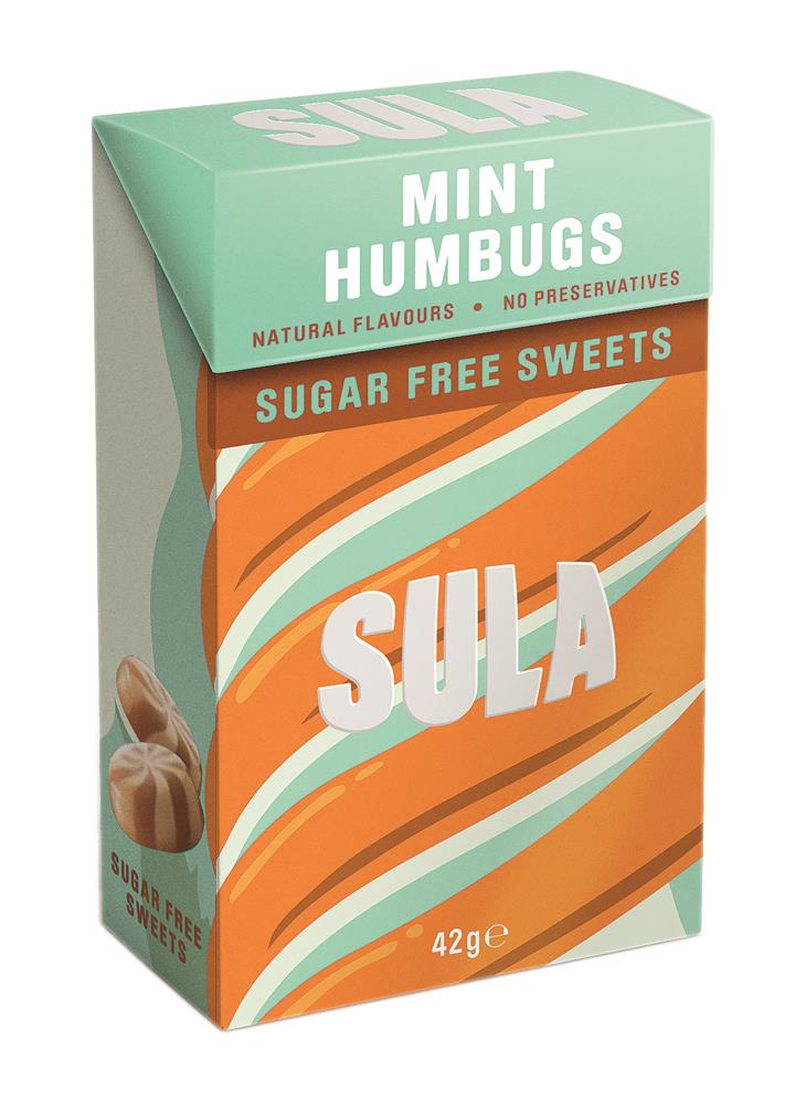 Sula_Mint Humbugs Sweets Sugar Free 42g-pack of 14